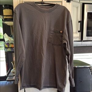 Dickies Men's Gray Long Sleeve Shirt